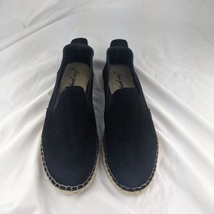 Free People Black Suede Slip On Espadrille 39
